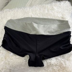 PINK Victoria's Secret Black Swim Shorts with Gray Waistband